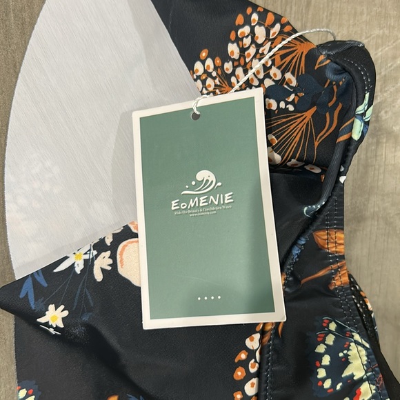 Eomenie Women's One Piece Swimsuit Tummy Control Bathing Suit Cutout Ruffle - Picture 7 of 8